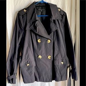 Spring peacoat BL with tortoise belt XL Vintage NWOT fully lined